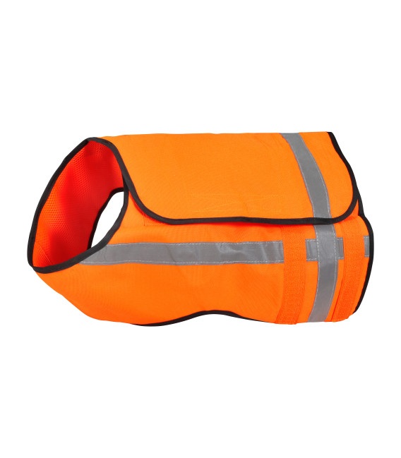 Gilet sécurité chien chasse Orange Stepland