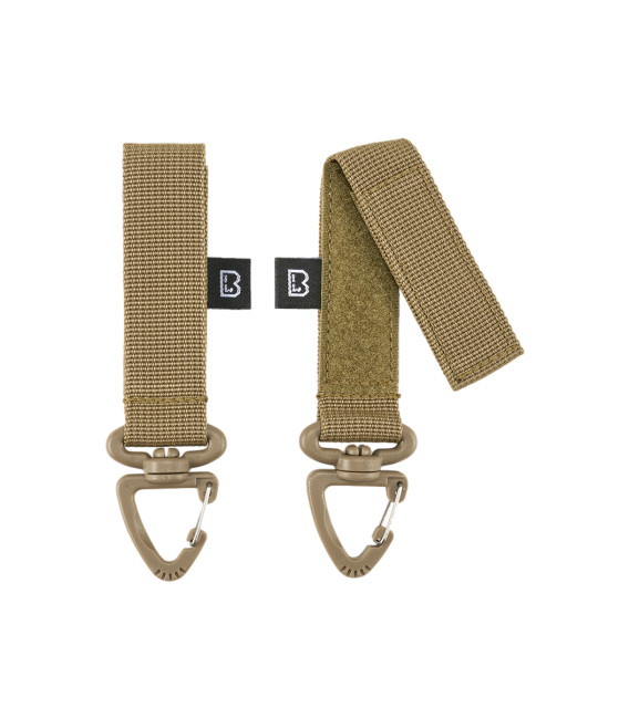 Lot de 2 sangles camel avec mousquetons MOLLE Loop