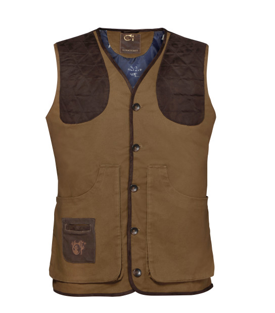 Gilet En Cuir Nubuck Marron Pour Fauconnerie Et Colportage - Neuf, Taille Standard