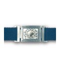 Ceinturon pompier bleu-marine insigne Casque - Surplus militaire