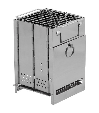 Poêle Fusée pliable en inox format mini