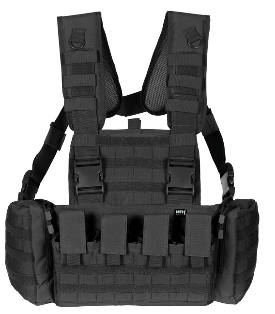 Gilet tactique Chest Rig, Mission, noir