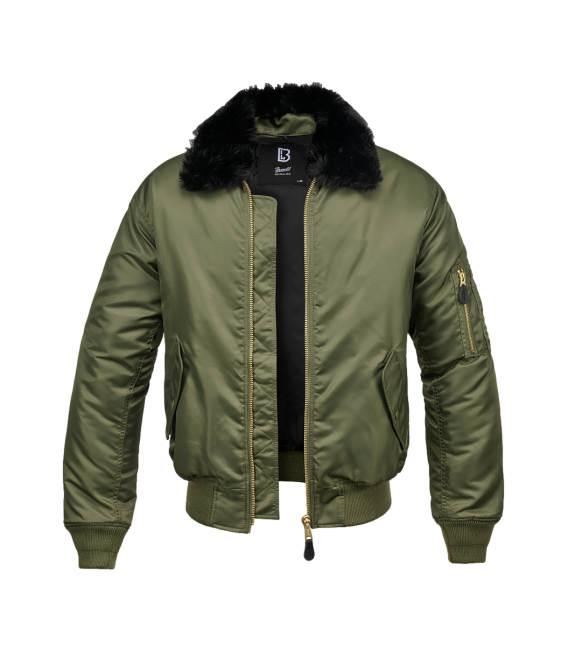 Veste MA2 col fourrure Brandit Kaki