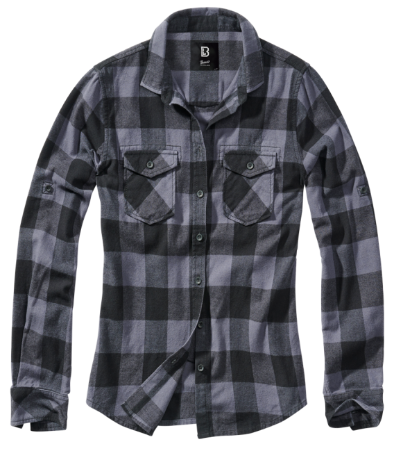 Chemise femme Amy Flanelle Brandit gris/noir