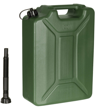 Bidon de carbourant, vert, 20 l, Plastique
