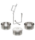 Récipient alimentaire, 3 pieces, Inox