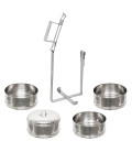 Récipient alimentaire, 4 pieces, Inox