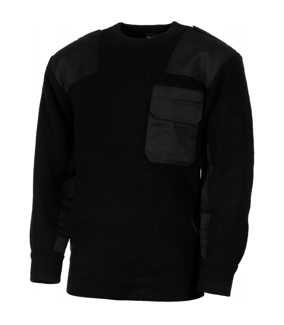 BW pullover, noir, 80% laine/20% acrylique - Surplus militaire