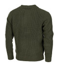 Pullover marine, acrylique, vert, fermeture éclair - Surplus militaire