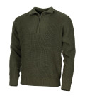 Pullover marine, acrylique, vert, fermeture éclair - Surplus militaire