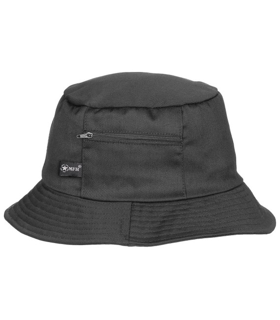 Chapeau de pêcheur, noir, petite poche latérale - Surplus militaire