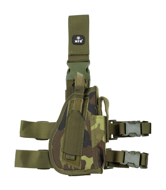 Holster, M 95 CZ camo, fix. cuisse et ceinture, droit - Surplus militaire