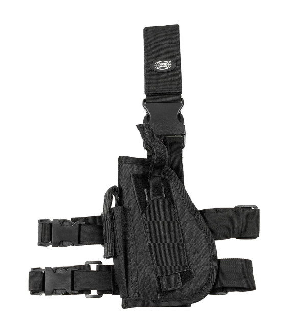 Holster, noir, fix. cuisse et ceint., gauche - Surplus militaire