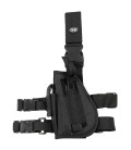 Holster, noir, fix. cuisse et ceint., gauche - Surplus militaire