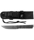 couteau "Fighter", noir, stonew., poignee G10 - Surplus militaire