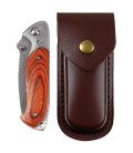couteau pliant, damask fourreau cuir - Surplus militaire