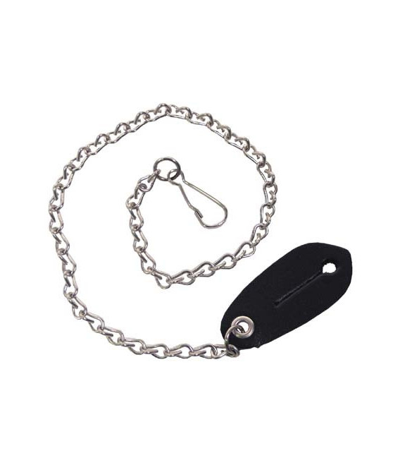Chaîne, mousqueton/cuir
