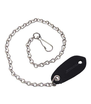 Chaîne, mousqueton/cuir