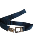 Ceinturon pompier bleu-marine insigne Casque - Surplus militaire