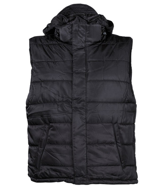 Gilet noir fourré avec capuche amovible - Surplus militaire