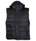 Gilet noir fourré avec capuche amovible - Surplus militaire