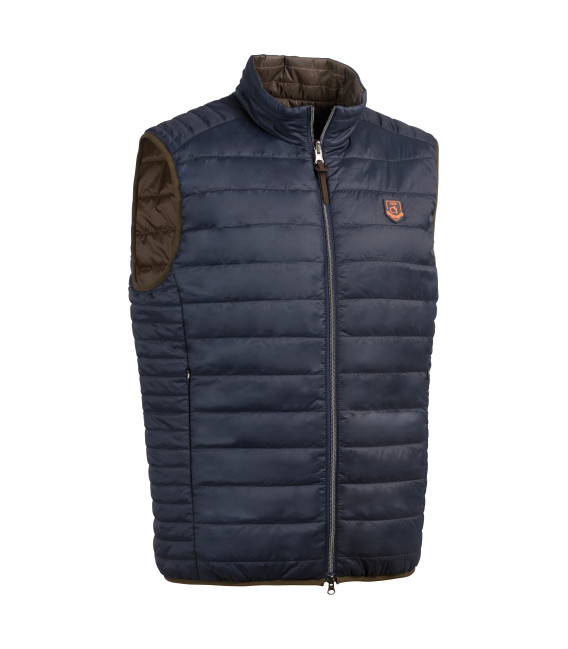 Gilet Janus Reversible Bleu / Marron