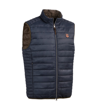 Gilet Janus Reversible Bleu / Marron