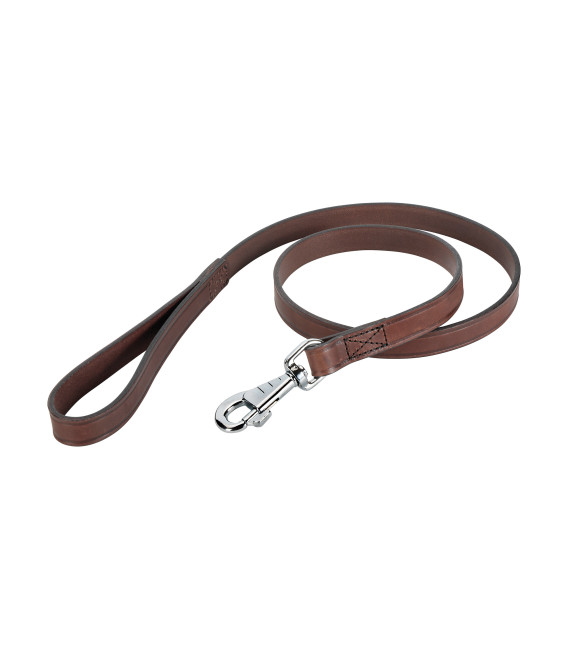 Laisse Cuir Double 120Cm Marron