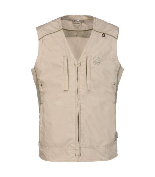 Gilet Sans Manches Multi-poches Reporter Taille 3XL (XXXL) - Beige - Coton - Neuf Avec étiquettes