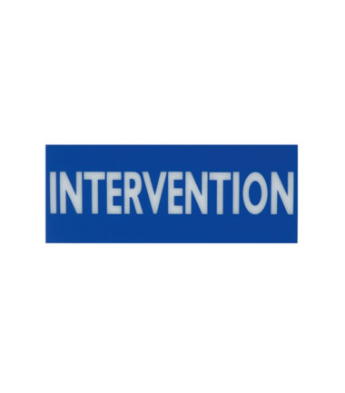 Plaque Intervention en plexi-glace