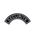 Ecusson demi-lune "Sécurité" noir-blanc - Surplus militaire