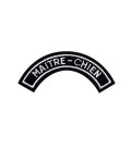 Ecusson demi-lune "Maitre-Chien" noir-blanc
