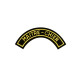 Ecusson demi-lune "Maitre-Chien" noir-jaune