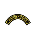 Ecusson demi-lune "Maitre-Chien" noir-jaune