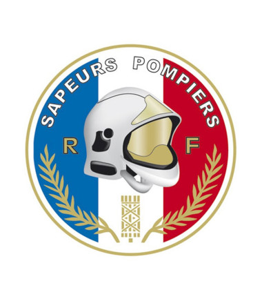 Ecusson - Auto-collant rond de Pompier