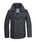 Manteau laine Brandit Pea Noir - Surplus militaire