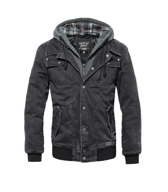 Veste Brandit Dayton avec capuche Noire - Surplus militaire