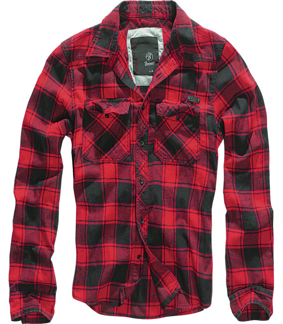 Chemise Brandit à carreaux Rouge / Noir - Surplus militaire
