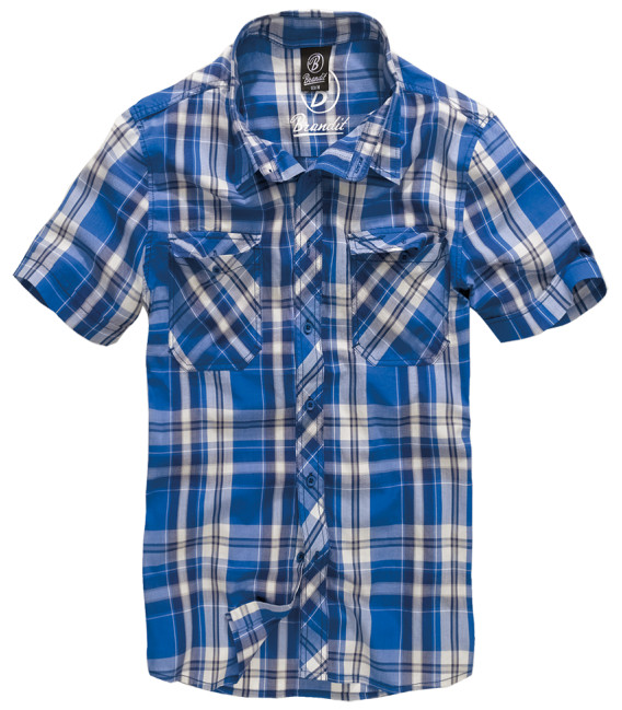 Chemise Brandit Roadstar manches courtes Bleu - Surplus militaire
