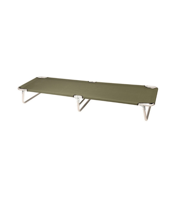 Lit de camp Vert armé armature aluminium - Surplus militaire