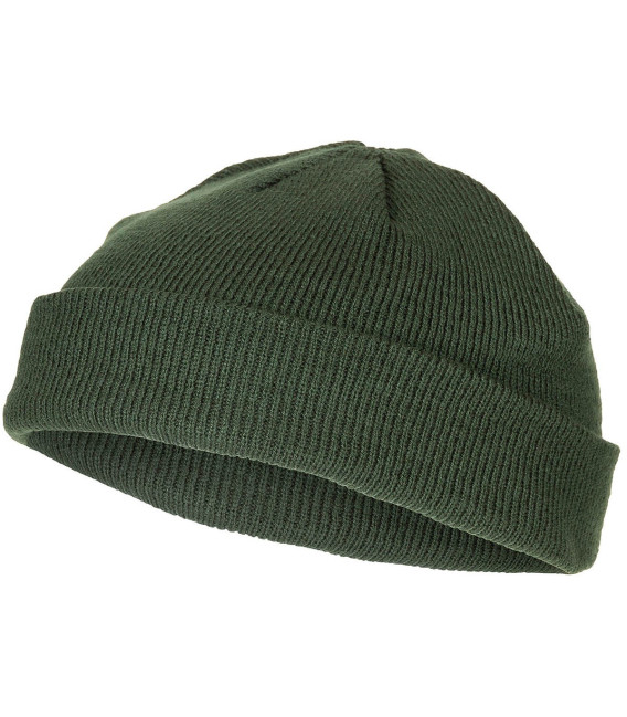 Bonnet vert maille fine extra court
