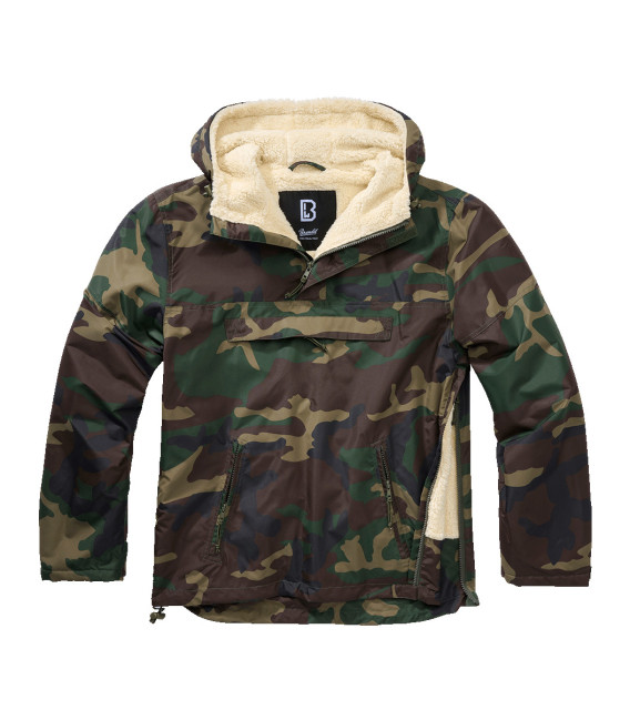 Sweat coupe vent fourrure imperméable Windbreaker Sherpa Brandit&nbsp;Woodland