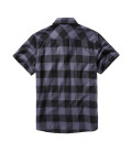 Chemise à carreaux manches mi-longues Brandit Noir et gris