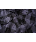 Chemise à carreaux manches mi-longues Brandit Noir et gris