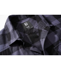 Chemise à carreaux manches mi-longues Brandit Noir et gris