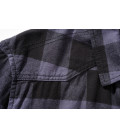 Chemise à carreaux manches mi-longues Brandit Noir et gris