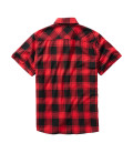 Chemise à carreaux manches mi-longues Brandit Noir et rouge