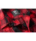 Chemise à carreaux manches mi-longues Brandit Noir et rouge
