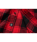 Chemise à carreaux manches mi-longues Brandit Noir et rouge