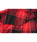 Chemise à carreaux manches mi-longues Brandit Noir et rouge